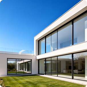 Modern house windows